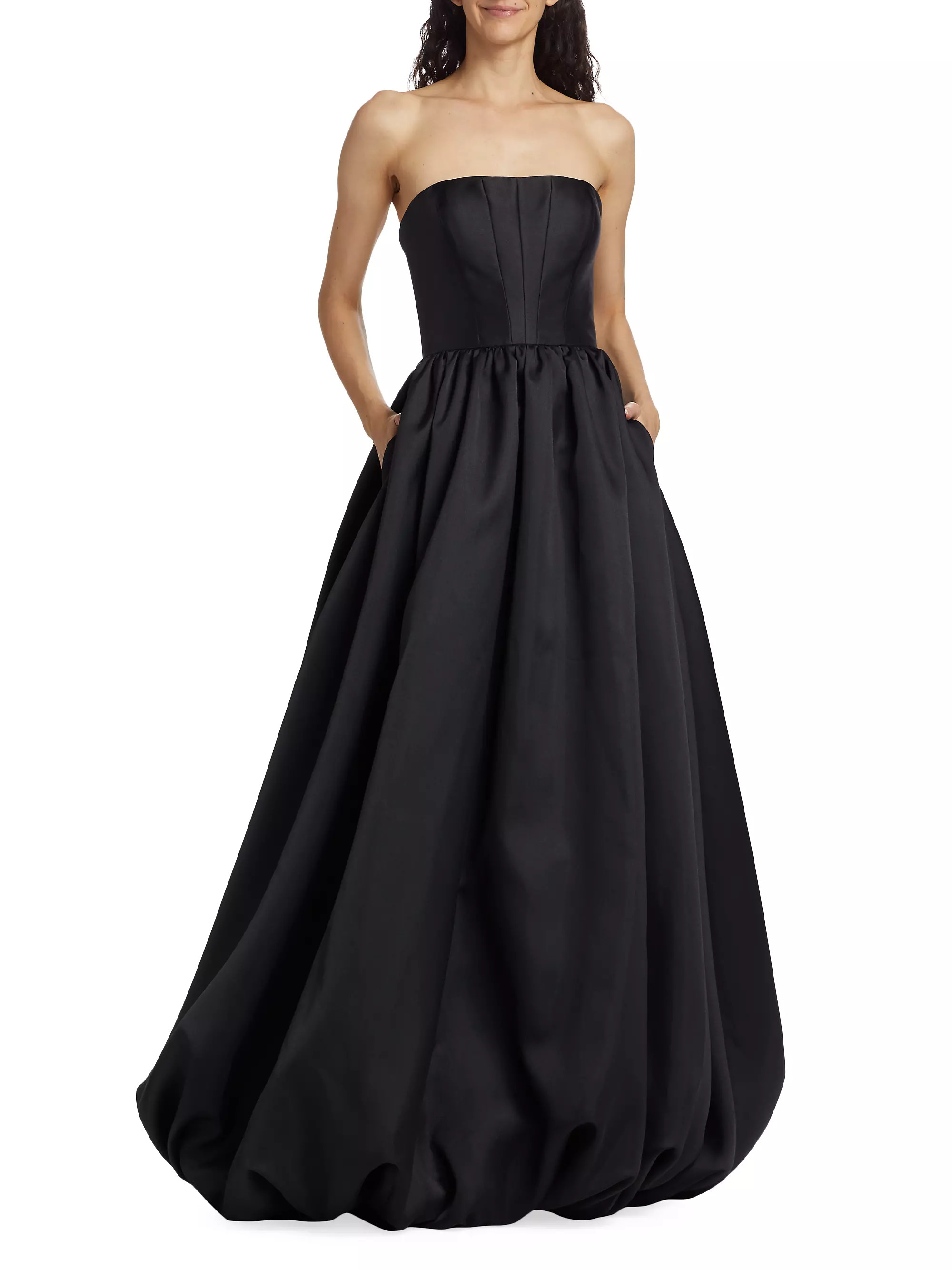 Vieda Strapless Bubble-Hem Gown | Saks Fifth Avenue