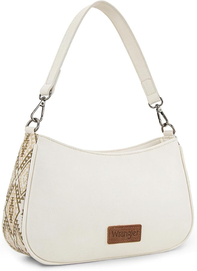 Wrangler Western Shoulder Bag for Women Small Purse Aztec Hobo Bag HandBag with Detachable Strap | Amazon (US)