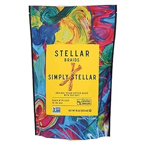 Stellar Braids Simply Stellar Pretzel Snacks, Non GMO, Vegan, 16 Ounce (Pack of 12) | Amazon (US)