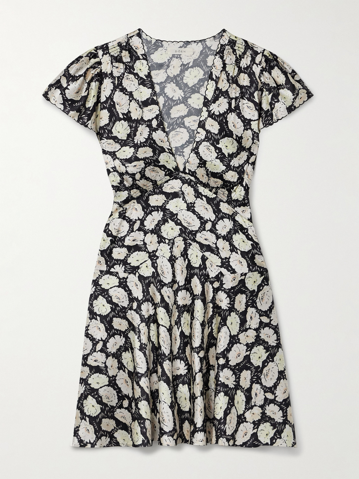 DÔEN - Dianne Floral-print Silk-satin Mini Dress - Multi | NET-A-PORTER (US)
