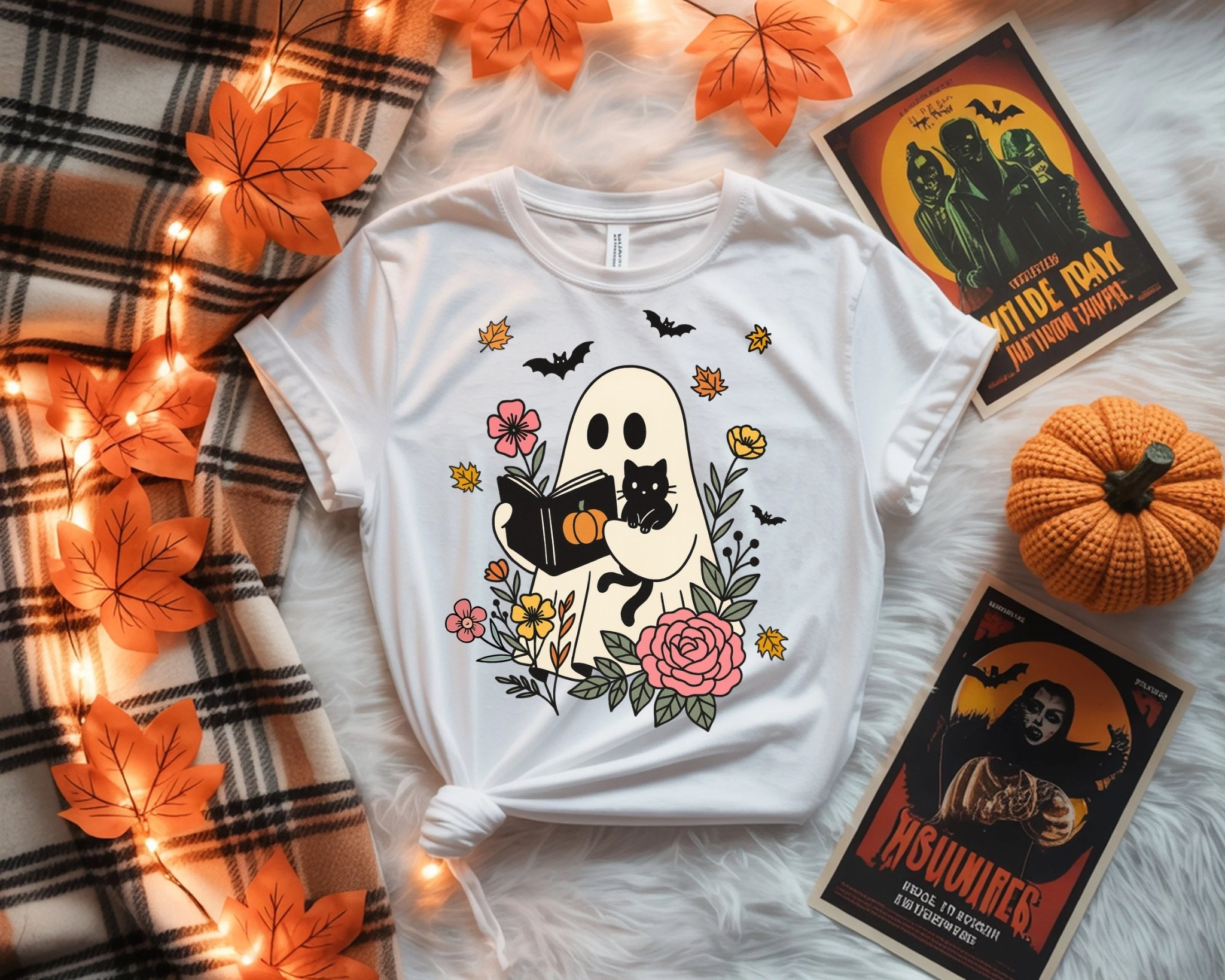 Etsy Cute Bookish Ghost T-shirt, Halloween tshirt, fall shirts, etsy shirts. 

#LTKSeasonal #LTKFindsUnder50