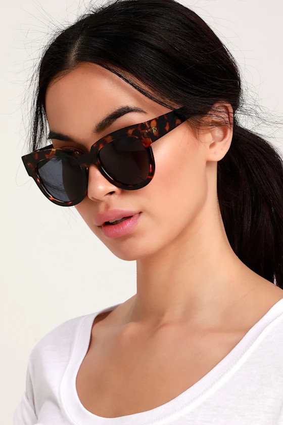 Say Hey Tortoise Oversized Sunglasses | Lulus (US)