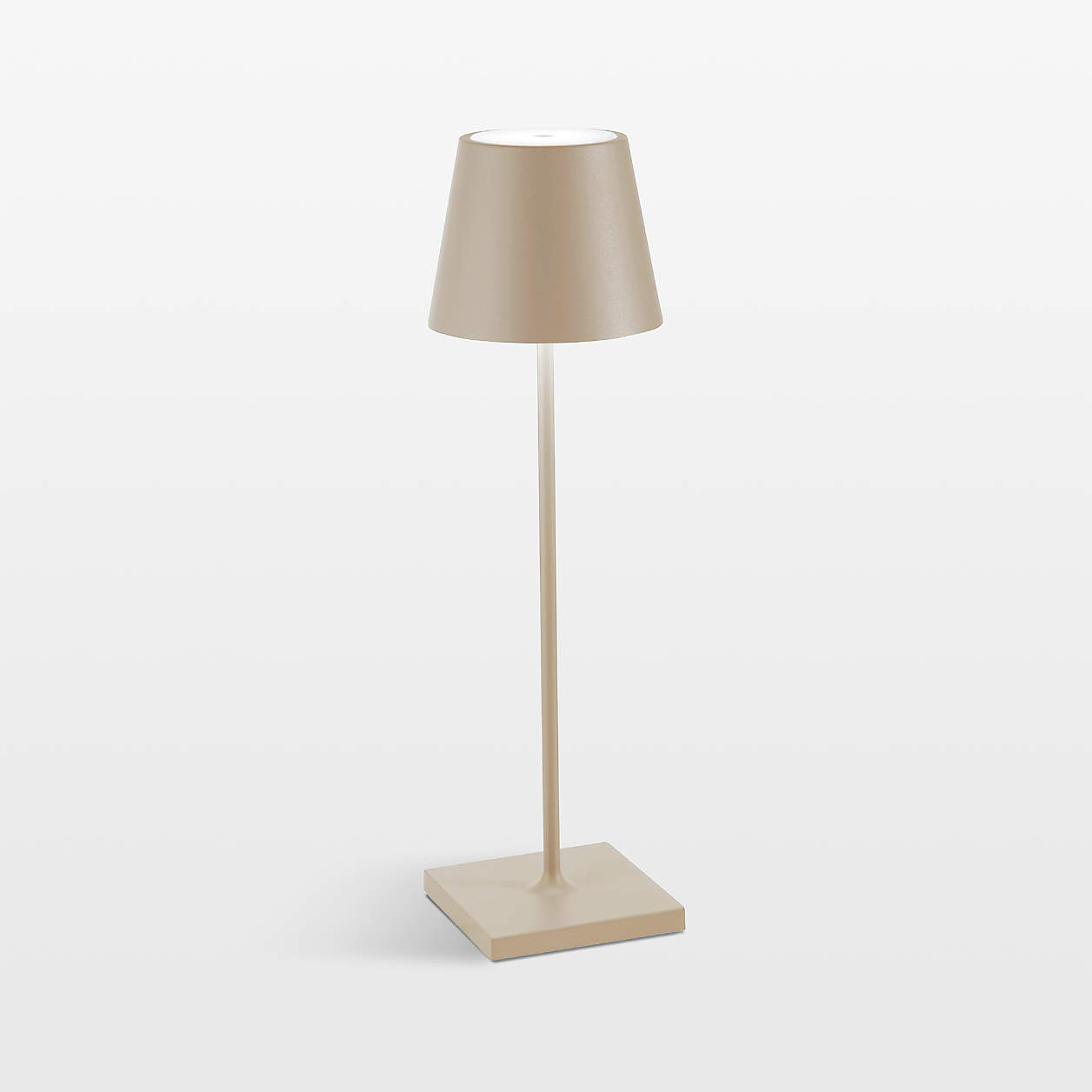 Poldina Pro Sand Brown Metal Table Lamp by Zafferano America 15" + Reviews | Crate & Barrel | Crate & Barrel