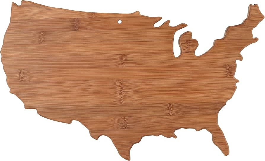 Totally Bamboo United States of America Shaped Bamboo Serving and Cutting Board | Amazon (US)