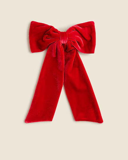 Velvet bow hair clip | J. Crew US