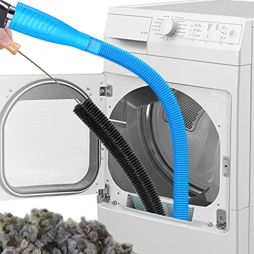 Sealegend 2 Pieces Dryer Vent Cleaner Kit and Flexible Dryer Lint Brush Vacuum Hose Attachment Power Lint Remover Refrigerator Coil Brush | Amazon (US)