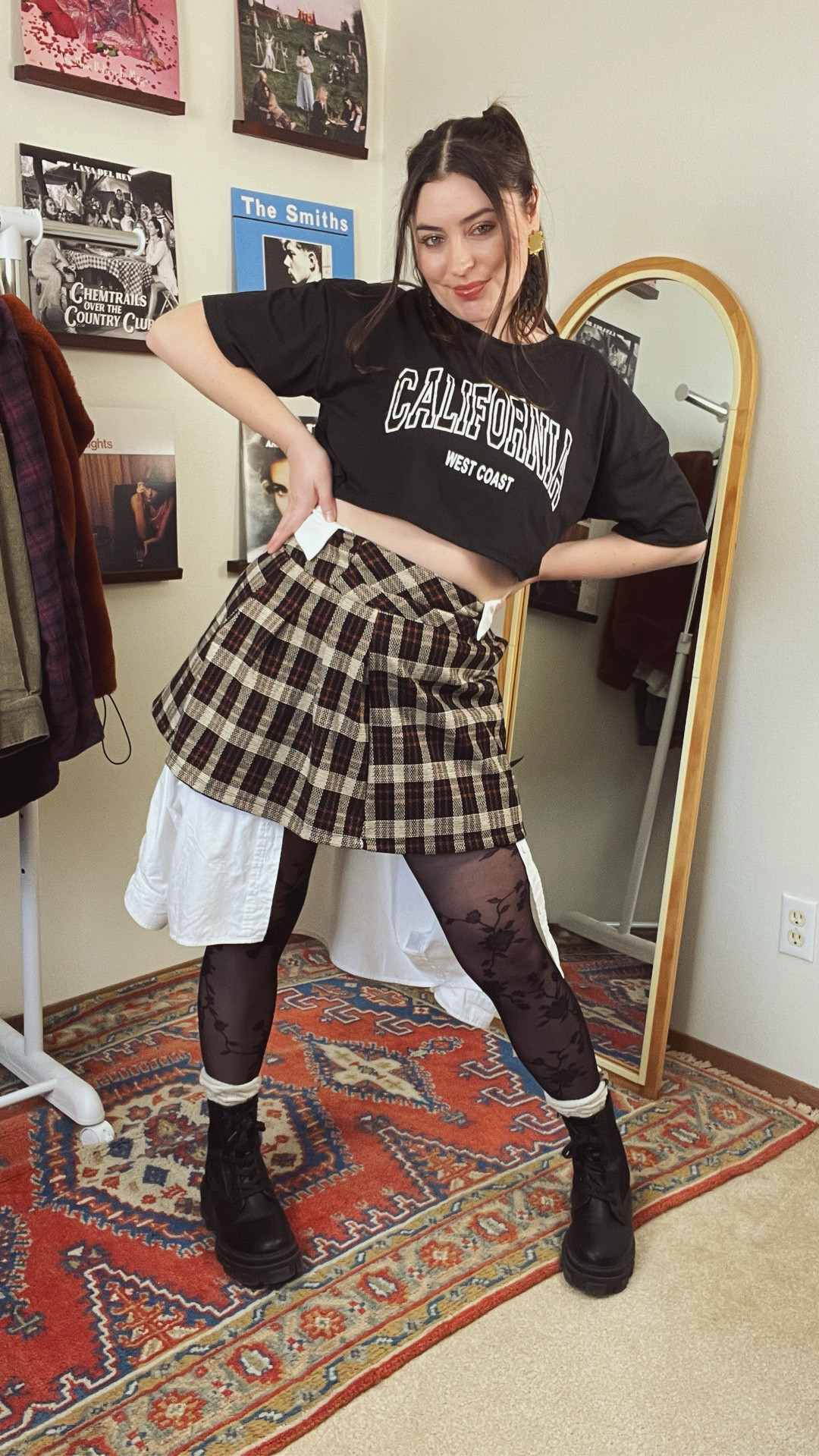 Uhhh who knew you could make the cutest funky soft grunge outfit like this??

You can make a completely new skirt (and look) by adding a button down underneath a mini skirt! 

The vibe is giving fun, quirky, and one-of-a-kind. My favorite part is the collar laid over top of the mini skirt. 

Would you try this??! Give me a 💃🏻 in the comments if you would! 

#LTKMidsize #LTKootd #LTKgrwm