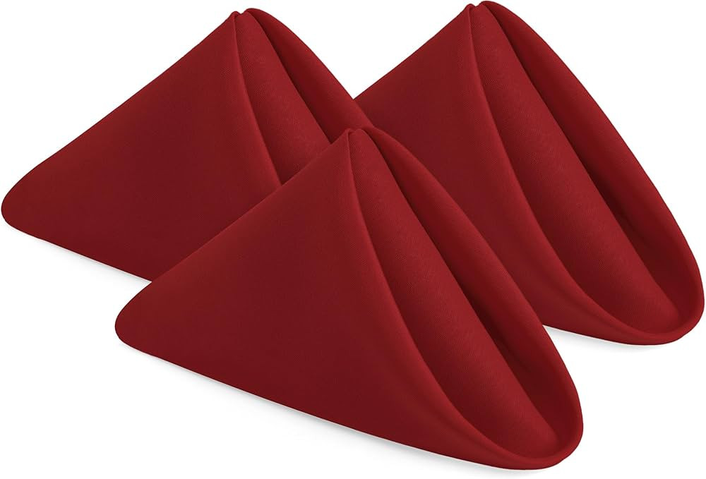 Utopia Home Red Cloth Napkins (12 Pack, 20x20 Inches), Ideal Dinner Napkins for Party, Wedding an... | Amazon (US)