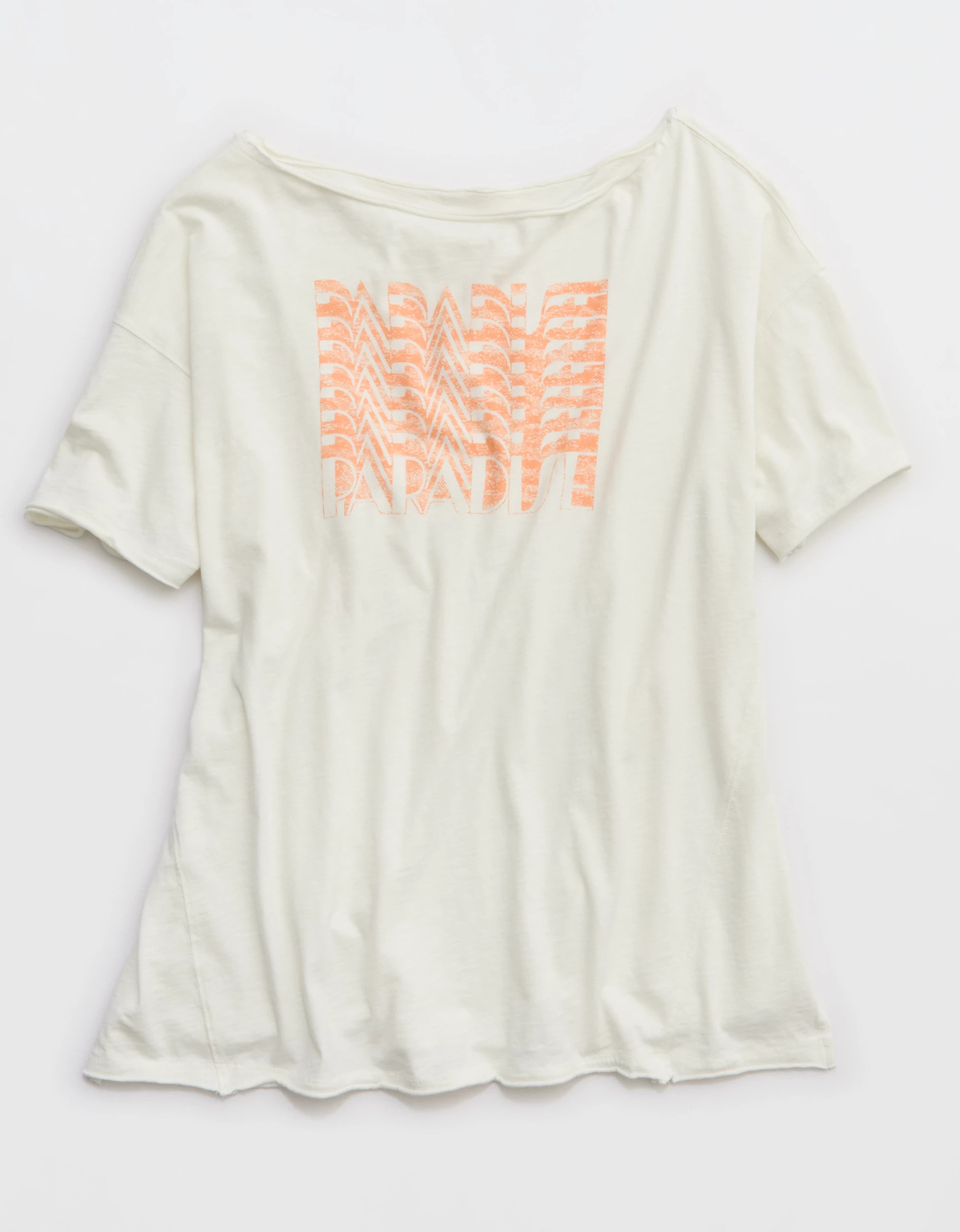 Aerie Off The Shoulder Oversized Boyfriend T-Shirt | Aerie
