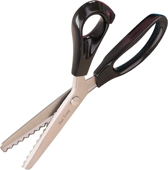 Hui Tong Pinking Shears Strong & Sharpe Pinking Shears for Fabric, Serrated and Scalloped Scissor... | Amazon (US)