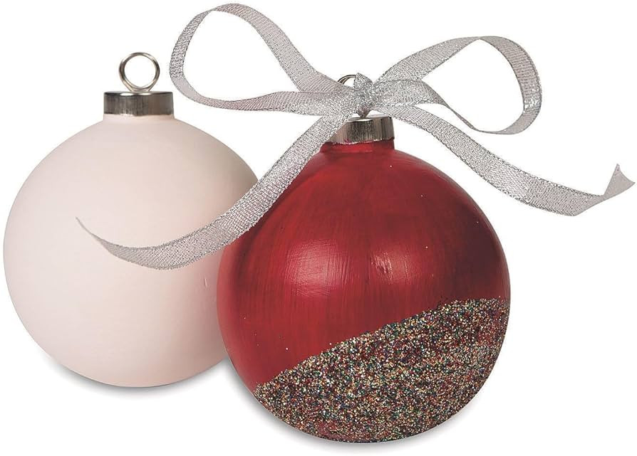 Color-Me Ceramic Bisque Ball Ornament (Pack of 12) | Amazon (US)