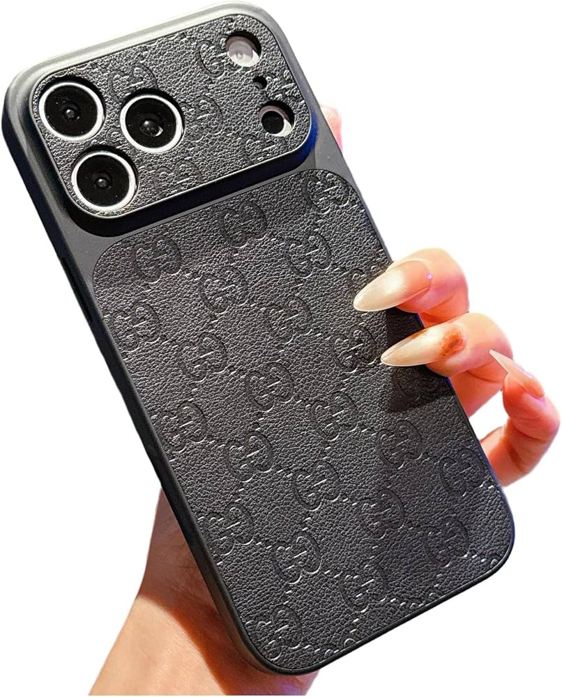 Case for iPhone 15 Pro Max,Matte Hard PC Frame & PU Leather Anti-Fingerprint,Full Camera Protecti... | Amazon (US)