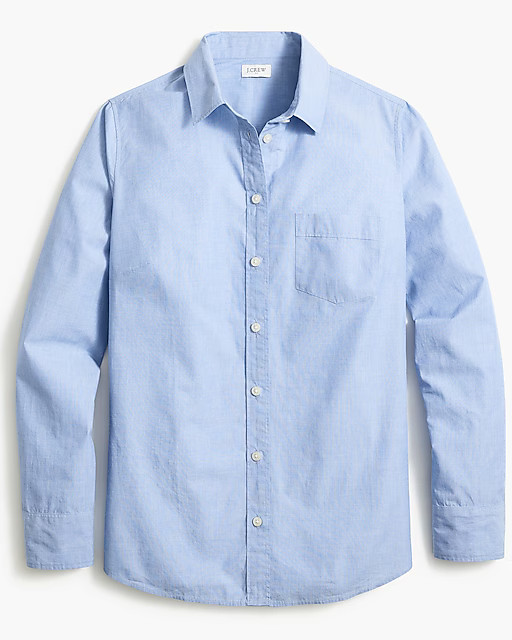 Signature-fit button-up shirt in end-on-end cotton | J.Crew Factory