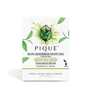 Pique Organic Sun Goddess Matcha - Ceremonial Grade Matcha Green Tea Powder, Supports Radiant Ski... | Amazon (US)