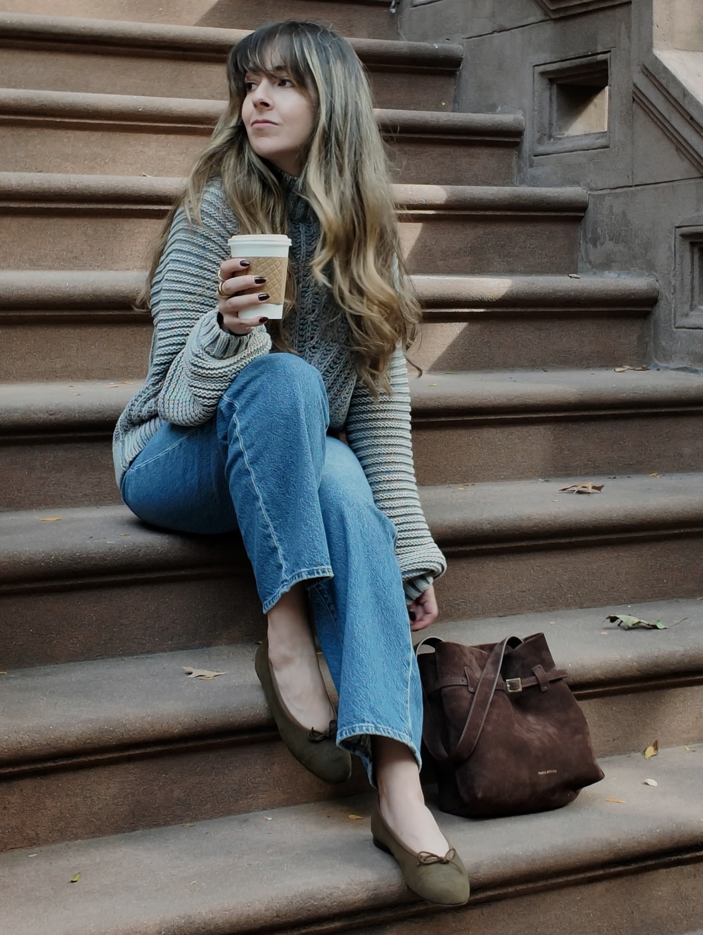 greys and suedes 🩶🤎🍂

#falloutfit #fallootd #autumnoutfit #falloutfitinspo #greyandbrownoutfit #cozyfalloutfit #weekendwear #nycstyle #suedeforfall

cozy knits, fall style inspo, suede Manu Atelier handbag, suede Chanel ballet flats, chunky sweater, autumn vibes, cozy vibes, cozy and chic, autumnal outfit, fall in nyc, what to wear