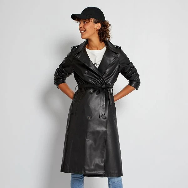 Trench en simili femme - noir - Kiabi - 40,00€ | Kiabi FR