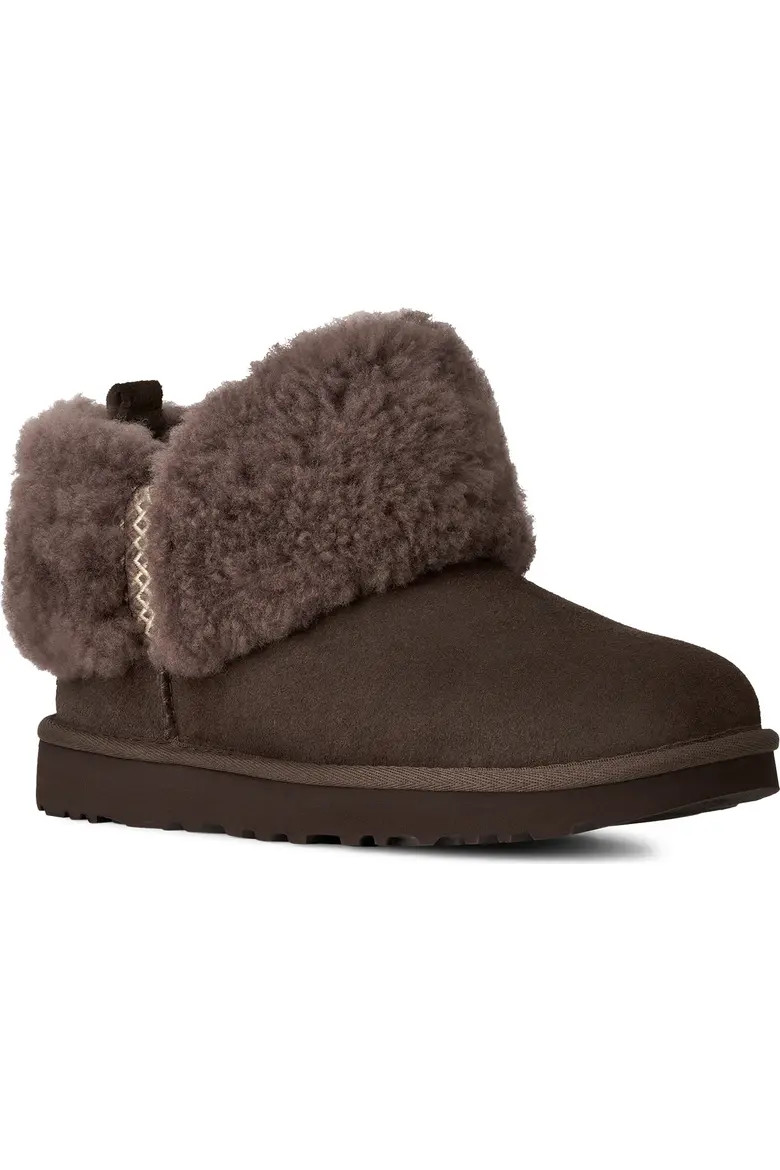 Ultra Mini Braid Genuine Shearling Bootie (Women) | Nordstrom | Nordstrom