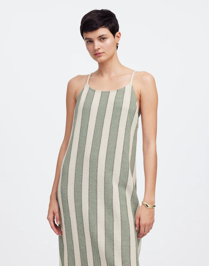 Zulu &amp; Zephyr Eucalyptus Stripe Organic Cotton Dress | Madewell