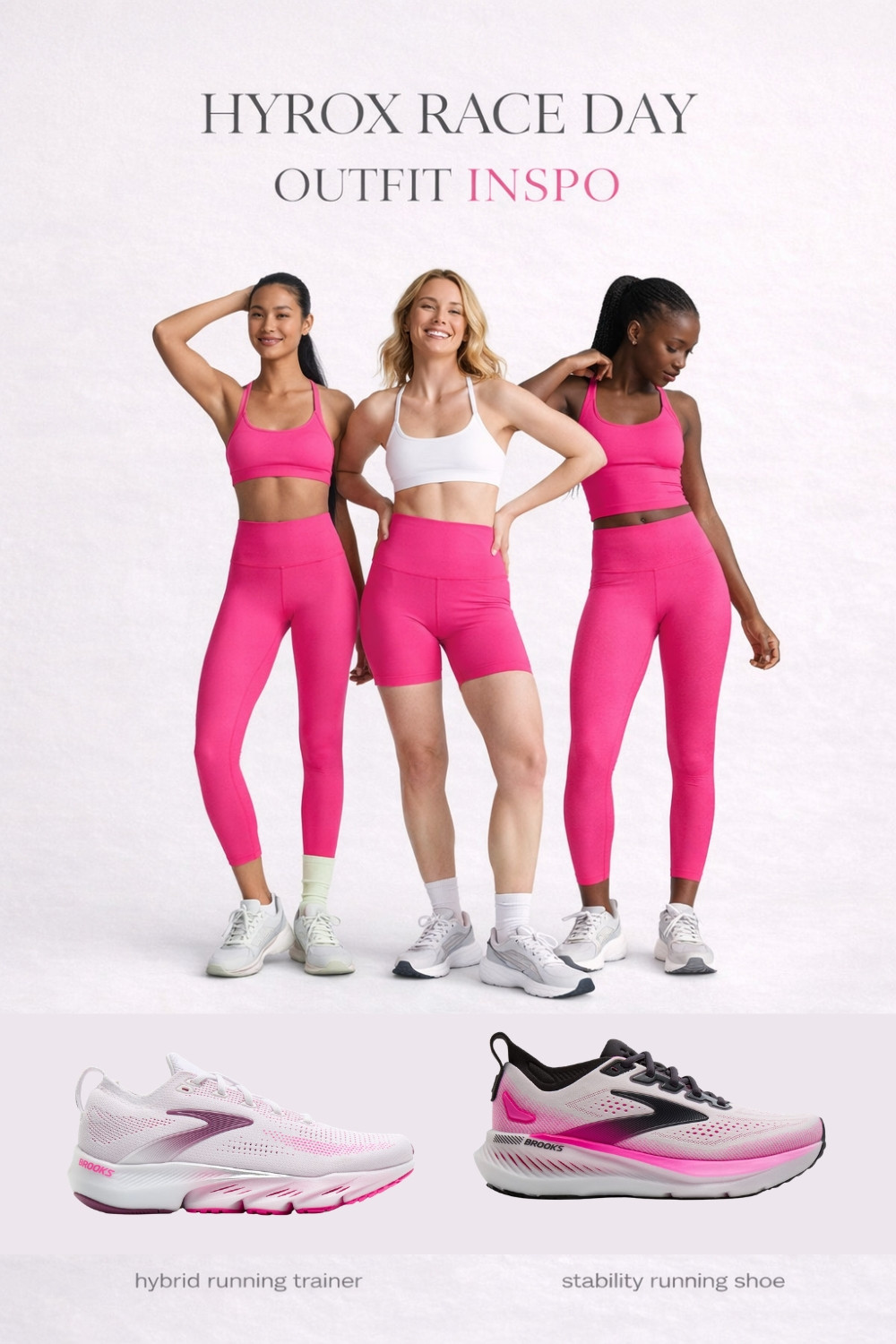 Training for HYROX or planning your race day outfit? This bright pink performance set is the perfect combo of style and function for hybrid racing, running workouts, and high-intensity training. 💗

For shoes, I recommend Brooks Glycerin models because they offer incredible cushioning and stability — perfect for the running portions of HYROX while still being supportive for strength stations.

Why these work for HYROX training:
✔️ Cushioned enough for running intervals
✔️ Stable for sled pushes, lunges, and wall balls
✔️ Breathable and lightweight for long workouts
✔️ Comfortable for race day performance

Save this post if you're building your HYROX race day outfit or looking for the best running shoes for hybrid racing.

Tap the links to shop the look 👟

#hyrox #hyroxtraining #hyroxwomen #runninggear #runningoutfit #workoutfit #fitnessstyle #brooksrunning #womensrunning #gymstyle #fitnessfashion #hybridathlete #ltkfit #ltkfitness 

 