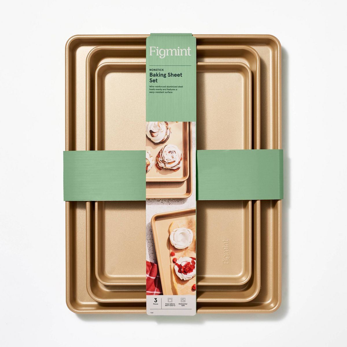 3pc Nonsitck Baking Sheet Set - Figmint™ | Target