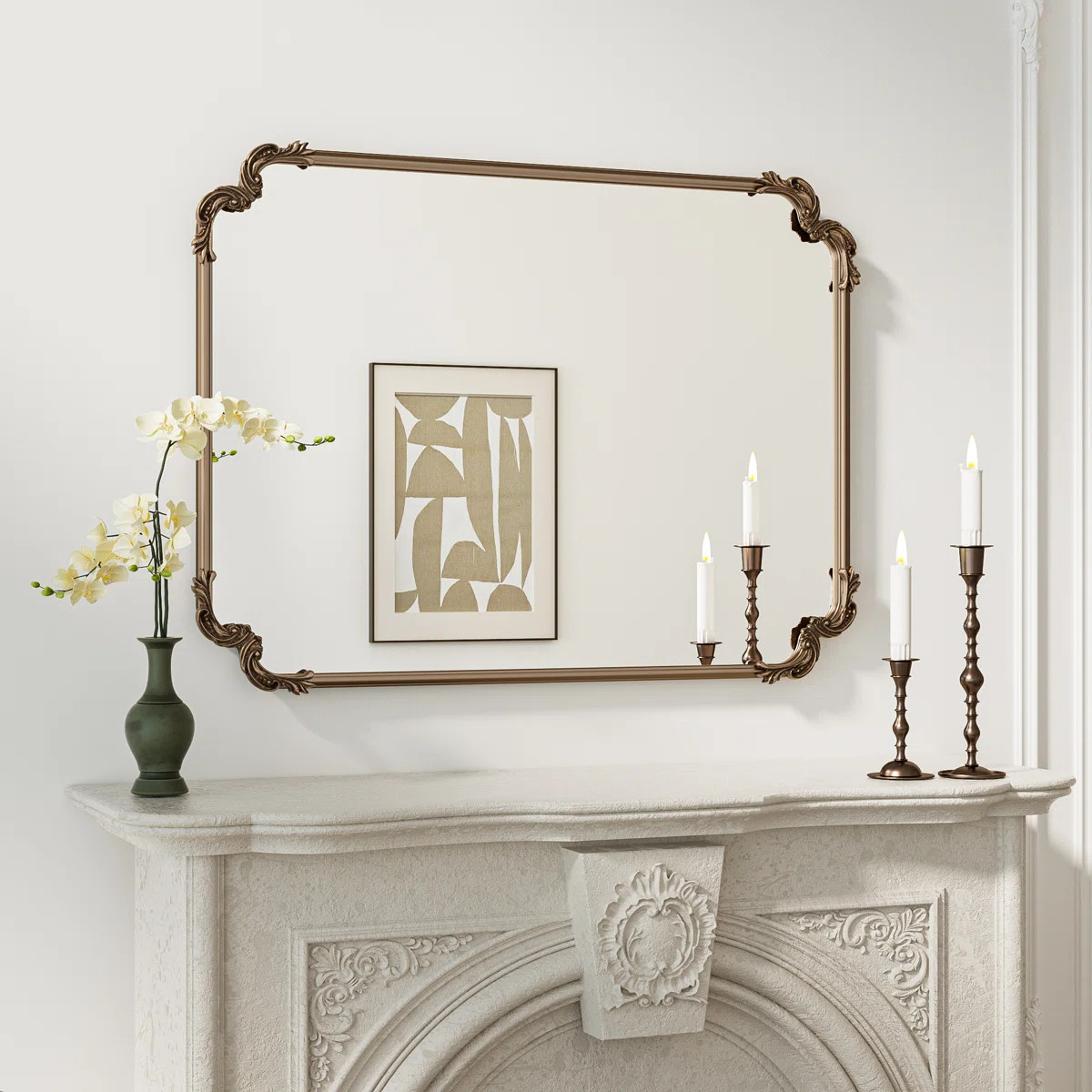 Genan Accent Scalloped Rectangle Wall Mirror | Wayfair North America