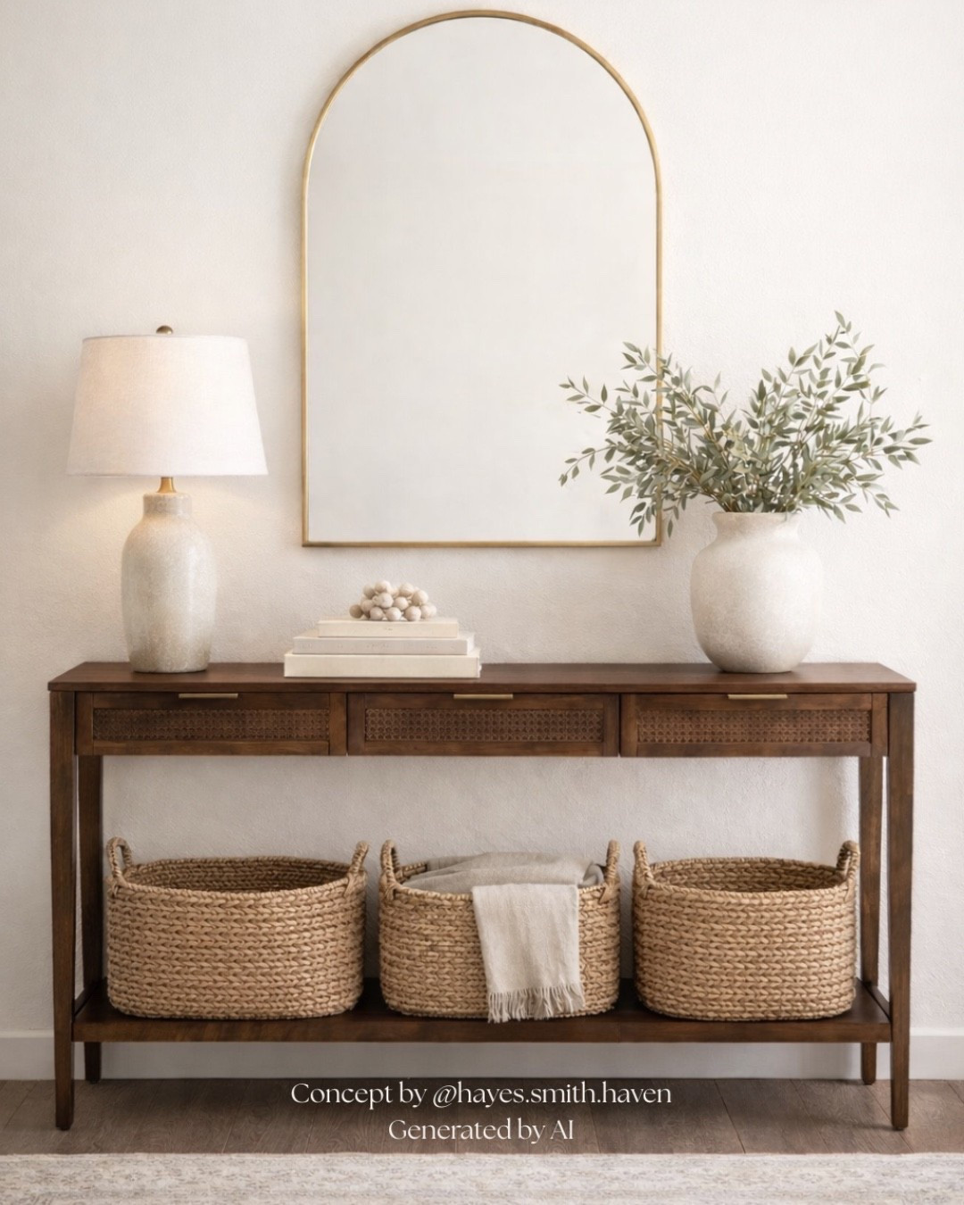 Entryway, entryway table, console table, wood console table, arched mirror, gold arched mirror, entryway inspo, Target 

#LTKHome