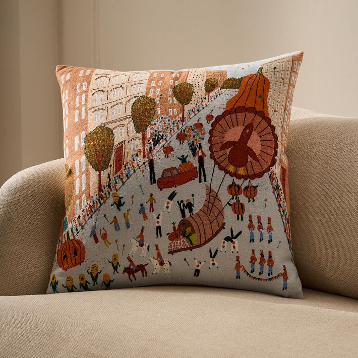 Nicole Cicak Thanksgiving Parade Pillow Cover | West Elm (US)