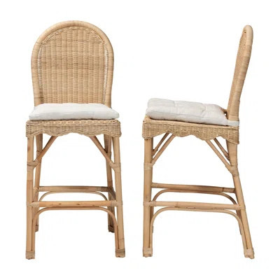 Bido Bali & Pari Bilu Bohemian Natural Rattan 2-Piece Stool Set | Wayfair North America