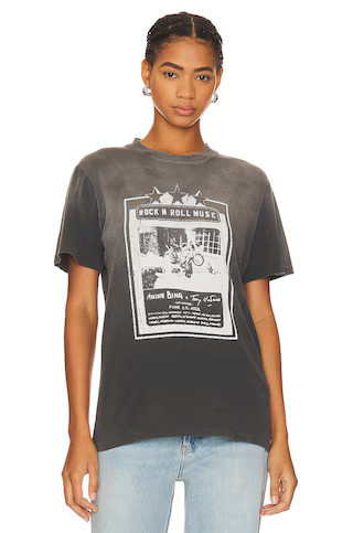 ANINE BING Lili Tee Ab X To X Rolling Stones in Washed Faded Black from Revolve.com | Revolve Clothing (Global)