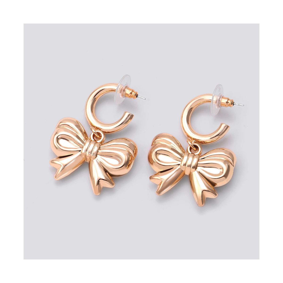 Hoop Earring with Bow Drop - Wild Fable™ Gold | Target