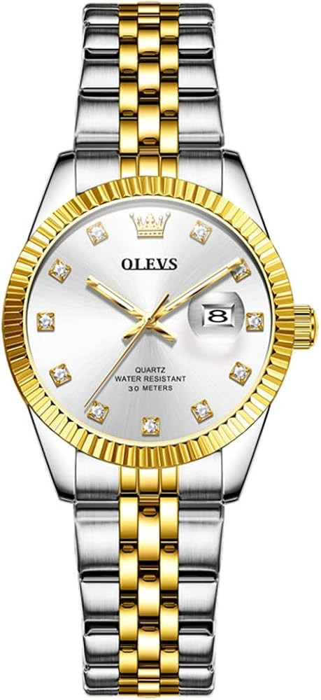 OLEVS Watch Women Silver Watch for Women Luxury Diamond Womens Watches for Small Wrist Stainless ... | Amazon (US)