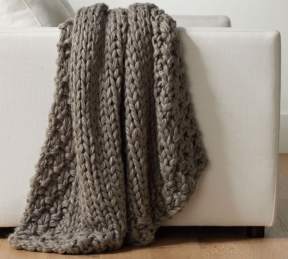 Ellsworth Chunky Border Throw | Pottery Barn (US)