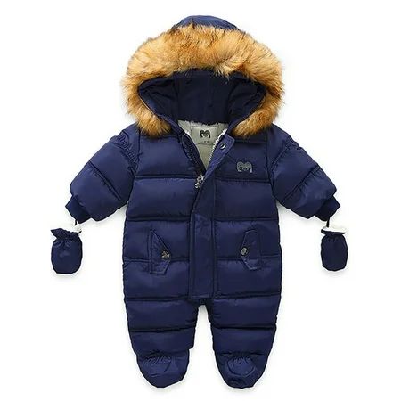 Infant Baby Boys Girls Winter Snowsuit Romper Hoodied Footie Outwear Toddler Jumpsuit Down Coat Jack | Walmart (US)