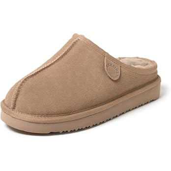 Fireside by Dearfoams Women’s Greta Genuine Shearling Clog Slippers, 100% Natural Suede Clogs f... | Amazon (US)