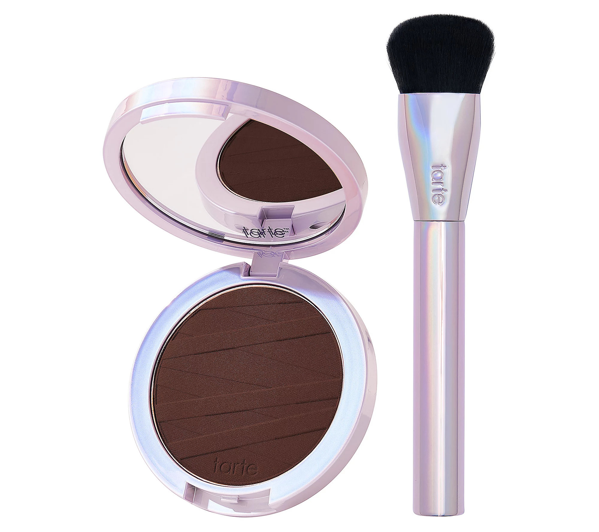 tarte Face Tape Waterproof 16-Hour Pressed Powder & Brush | QVC