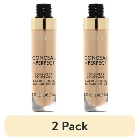 (2 pack) Milani Conceal + Perfect Longwear Liquid Concealer, Light Natural | Walmart (US)