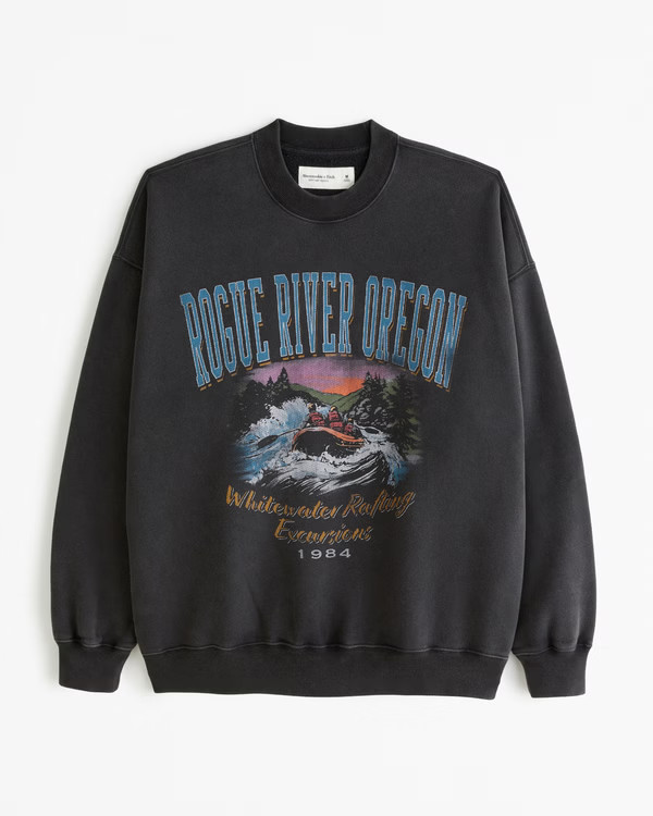 Gender Inclusive Rogue River Graphic Crew Sweatshirt | Gender Inclusive Gender Inclusive | Abercr... | Abercrombie & Fitch (US)