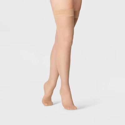 Women's 20D Sheer Thigh Highs - A New Day™ | Target