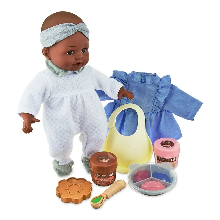 My Sweet Love Feeding Time Gift Set 14-inch Doll with Dark Skin Tone | Walmart (US)