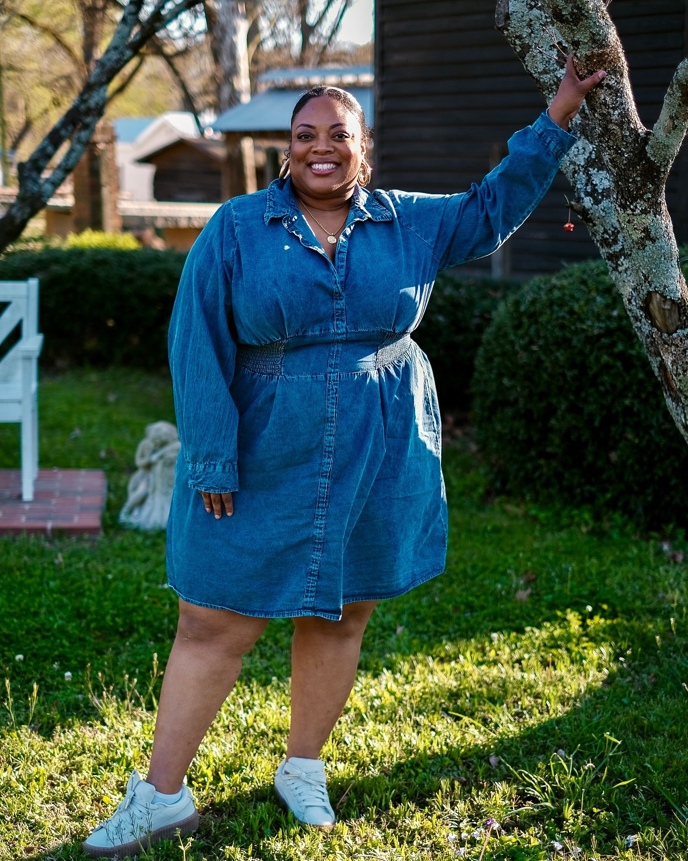 We celebrated my grandmother’s 89th birthday this weekend, and I wanted to wear something simple, cute, and comfy. This lightweight denim dress from @catofashions was perfect—it cinches at the waist and just feels easy to throw on and go.

My grandma complimented me as soon as she saw me and said, “You look sharp!” That alone made my day.

I’ve been loving finding pieces that fit my style but still feel like me—nothing too fussy, just real clothes for real life.

Dress details will be in my #LTK

#CatoConfident #CountOnCato #CatoHoliday