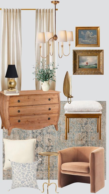 Living room moodboard

Studio McGee velvet accent chair, ottoman, dresser, framed vintage art, linen curtains, mini table lamp, gold side table 

#LTKFind #LTKhome #LTKstyletip