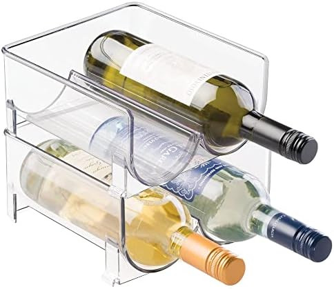 mDesign Plastic Free-Standing Wine Rack Storage Organizer for Kitchen Countertops, Table Top, Pan... | Amazon (US)