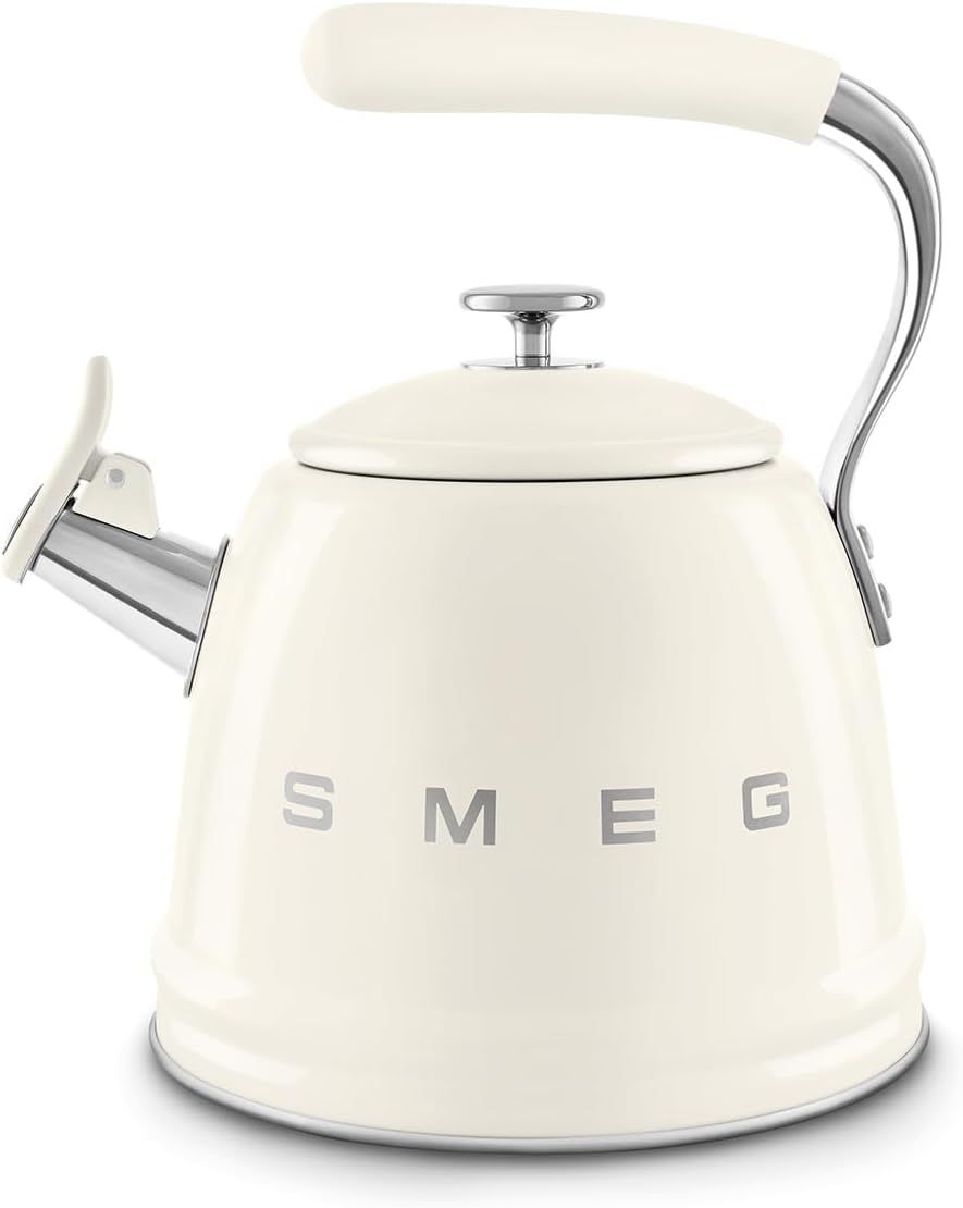 SMEG Retro Stovetop Whistling Kettle – 2.4Q (Cream) | Amazon (US)