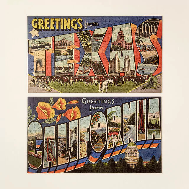 Vintage State Postcard Puzzle | UncommonGoods