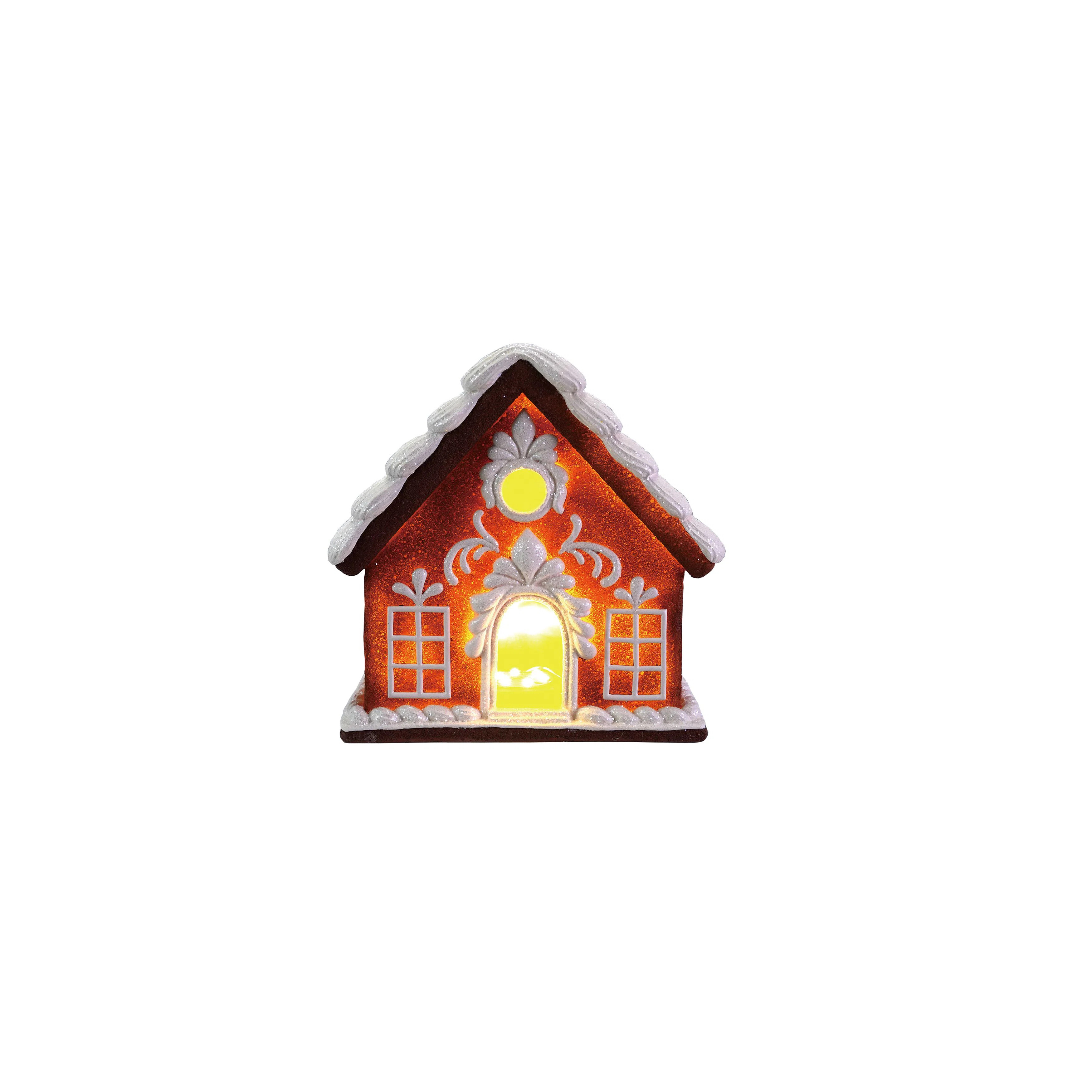 Short Resin Gingerbread House With Led Light | Birch Lane