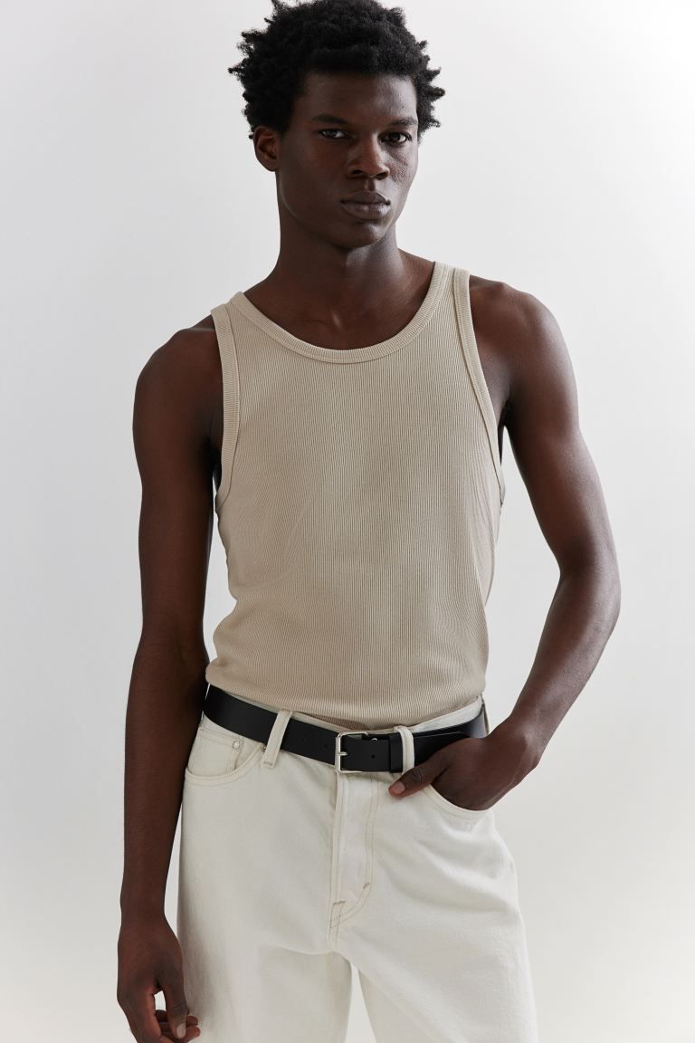 Slim Fit Ribbed Tank Top | H&M (US + CA)