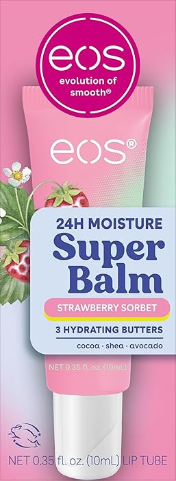 eos 24H Moisture Super Balm- Strawberry Sorbet, Lip Mask, Day or Night Lip Treatment, Made for Se... | Amazon (US)