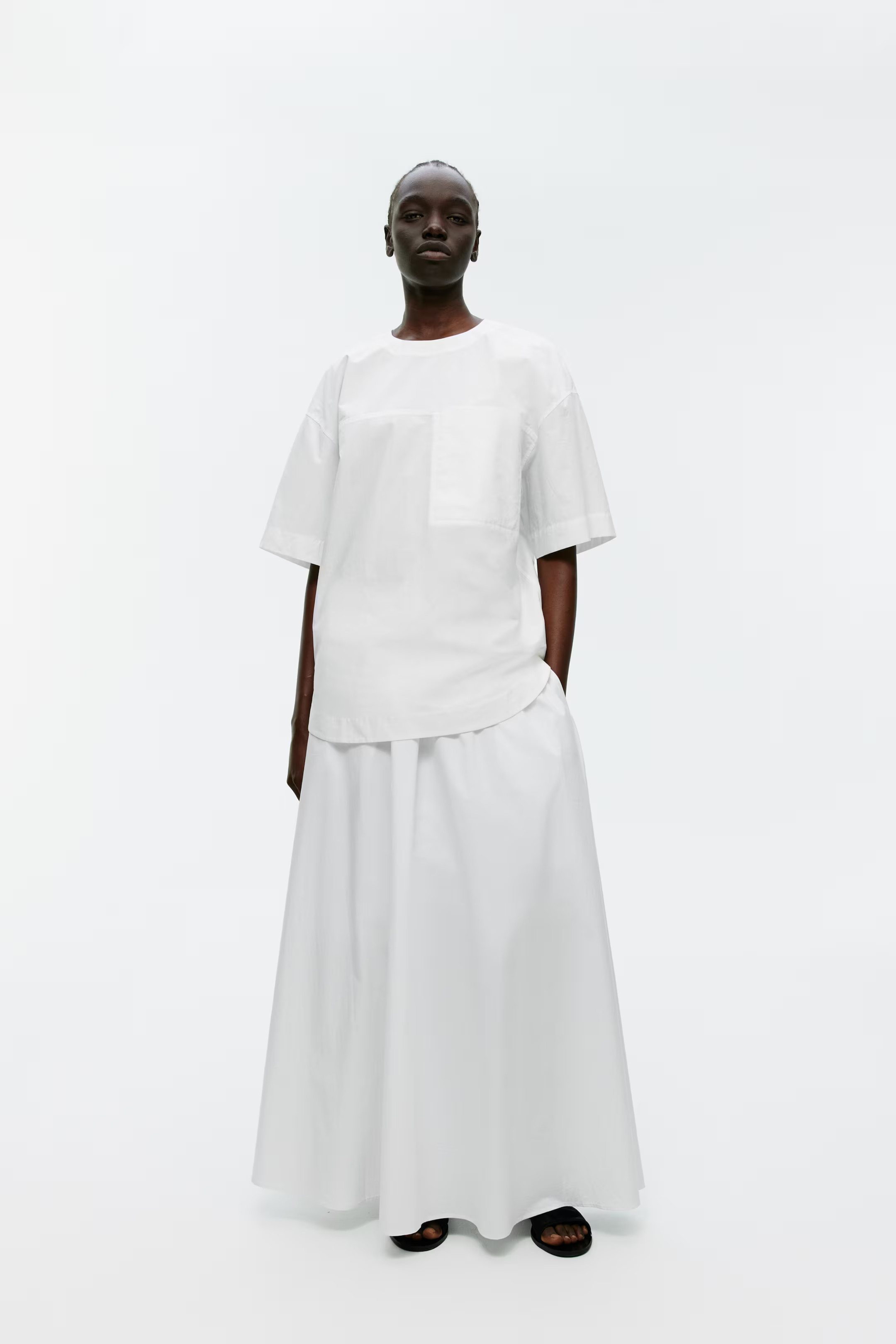 A-Line Cotton Skirt | H&M (UK, MY, IN, SG, PH, TW, HK)