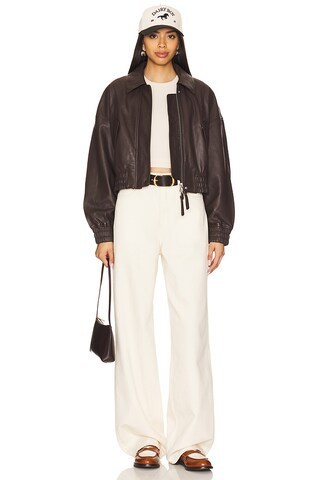 Detra Ribbed Tank in Bone | Revolve Clothing (Global)