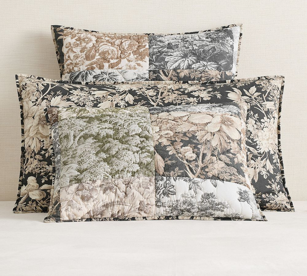 Cordelia Toile Reversible Quilted Sham | Pottery Barn (US)